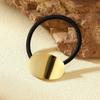 Accesorios para el cabello con cuerda de metal cuadrada, diseño transfronterizo de Europa y Estados Unidos, tocado minimalista con cola de caballo, cuerda para el cabello con sentido de alta calidad.