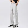 Calça Workwear Retro Americana para Homens 2026 Nova Marca Tendência Calça Longa Reta Solta Algodão Puro Versátil Casual High Street