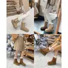 Waiwai Girl 678-88 Botas de Nieve de Suela Gruesa para Mujer en Invierno Forradas de Felpa y Engrosadas de Dos Usos Antideslizantes de Caña Media Zapatos de Algodón del Noreste