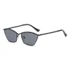 Gafas de Sol de Moda de Metal de Gama Alta Estilo Ojo de Gato Tendencia Transfronterizas Europeas y Americanas Ins Tendencia Gafas de Sol de Celebridad de Internet Gafas de Sol Cibernéticas