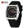Ofns Amazon Más Vendido Reloj de Cuarzo Casual para Hombre Semana Luz Nocturna Reloj de Silicona 30m Impermeable Reloj Cuadrado