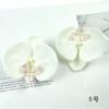 Floco de Neve Phalaenopsis flor diy adorno de cabeça presilha de cabelo grampo de cabelo bolsa de material de flor adereços de mesa de jantar em casa parede de flores arranjo de flores
