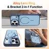 Adecuado para iPhone 17 Pro, Funda de Teléfono con Tacto de Piel de Color Contrastante, Funda con Soporte para Lente Apple 16, Funda Anti-Caídas con Carga Magnética 13