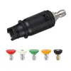 Pistola de Água de Alta Pressão Bico Bico de Pato Plug Rápido 1/4 Máquina de Lavar Carro Doméstica Bico de Leque Ajustável Acessórios para Máquina de Lavar Carro