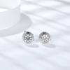 Joyería Yuntong 2025 Nuevo Aretes UFO Burbuja 50 Puntos Mosan Taladro Pluma Plateado Platino 18k
