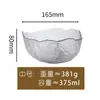 2025 Novo Modelo Tigela de Salada de Vidro com Alto Valor Estético, Prato de Frutas com Borda Dourada Estilo Japonês, Conjunto de Tigelas para Sobremesa e Sopa Doméstico Atacado