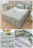 Saia de cama matelassada peça única 2026 novo estilo estilo princesa esconde bainha feia cobre de cama saia de cama estilo conjunto de três peças capa de colchão à prova de poeira