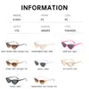 Gafas de Sol Ojo de Gato Retro Personalidad Europea y Americana Triángulo Marco Pequeño Gafas de Sol Transfronterizas GM para Mujer Sentido de Alta Gama