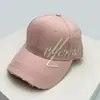 Nueva Gorra de Béisbol Bordada Estilo Coreano para Primavera y Otoño, Letra Lateral, para Hombres y Mujeres, Estilo Agujero para Sombrilla, Visera Dura Retro