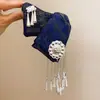 Presilha de cabelo com laço estampado em acrílico, luxo leve e alta moda, pinça de garra estilo étnico, design único, acessório de cabelo de nicho para mulheres