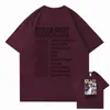 Camiseta Base Estilo Europeu e Americano Taylor Swift The Eras Tour Feminina Solta e Divertida Manga Curta