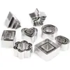 Set de Acero Inoxidable Transfronterizo Elegante de 30 Piezas Horneado Corazón Molde de Corte Geométrico Molde para Galletas Pastel Estrella Fondant Fruta Corte