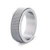 Joyería Transfronteriza Amazon Más Vendido Anillo Giratorio de Acero Inoxidable de 8 mm para Hombre Anillo Giratorio para Alivio del Estrés al Aire Libre