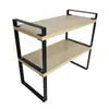 Organizador de Almacenamiento de Mesa Estantes de Cocina Impresora Simple Minimalista Doble Capa Capa Única Estante de Gabinete Condimento