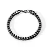 Pulsera Cubana de Acero Inoxidable Hip-Hop Transfronteriza, Pulsera Pulida por Ambos Lados, Pulsera de Acero de Titanio Estilo Punk de Alta Gama para Hombres y Mujeres