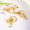 Cierre de Collar Pulsera Cadena de Suéter de Color Oro 18K que Conserva el Color con Figura Redonda de Ocho Zirconia Perla Cierre Final para Joyería DIY