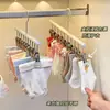 À prova de ferrugem com 10 ganchos, varal à prova de vento de tubo de ferro de alta qualidade, ferramenta de armazenamento para roupas de bebê, varal para dormitório