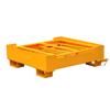 En stock plataforma tripulada de horquilla con ruedas plataforma tripulada móvil jaula de carretilla elevadora plataforma dispositivo de trabajo aéreo NK30A