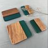 Posavasos de Resina Creativo de Origen Transfronterizo Posavasos de Madera de Pino para Té Esterilla Aislante Antiescaldado Portaté Aromático Posavasos para Mesa de Café Kung Fu