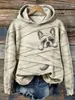 Sudadera con capucha Otoño Invierno 2026 Creativa Divertida Linda Mascota Estilo Urbano para Mujer Holgada con Bolsillo Otoño Nueva Llegada