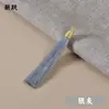 8cm Hilo Dorado Poliéster Anilla de Tirar Borla Colgante de Abanico Marcador de Libros Borla Gran Cantidad y Buen Precio