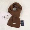 Bufanda Seleccionada de Lana 100% Pura Australiana Color Sólido Combinable Bufanda Tejida Bufanda Gruesa y Cálida para Protección del Cuello para Hombre
