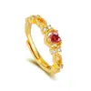Cene Joia de Pedra Natural Estilo Japonês Luxo Leve Exquisita Gota Coração Zircônia Colar Retenção de Cor Forte Anel Versátil de Alta Qualidade
