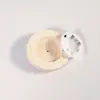 Caixa de Bateria Redonda Fio de Cobre Lâmpada Base Redonda de Madeira Flor Eterna Luz Noturna Tampa de Vidro Fio de Cobre Decorativo Fio de LED