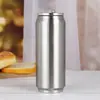 Taza Creativa de Agua Coca-Cola Taza Térmica para Parejas Lata de Refresco para Hombres y Mujeres Taza Botella Artística Estilo Coreano con Popote