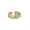 Anillo de plata esterlina S925 con incrustaciones de circonita microincrustada, estilo coreano, diseño de nicho, sencillo, ligero, de lujo, elegante y combinable para mujer.