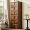 Nueva Estantería Combinada de Madera Maciza, Gabinete Modular de Rejilla Independiente para Sala de Estar, Balcón, Dormitorio, Gabinete Lateral de Vidrio, Estantería, Vitrina