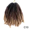 Peluca de Fibra Sintética Rizada Corta para Mujer, Crochet para Trenzas Africanas Pequeñas de Resorte, Twist de Resorte