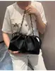 2024 Luojia Nuevo Bolso Flamenco* Bolso Nube Bolsa de la Suerte Nuevo Estilo Chino Bolso de Hombro Simple Bolso para Debajo del Brazo Versátil de Moda