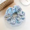 Diadema de Encaje de Doble Capa con Flores Pequeñas en Acuarela Fresca Tela Ligera Femenina Muestra una Atmósfera Suave Accesorio para el Cabello Borde Plisado Envolvente