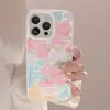 Funda Dorada con Flor para iPhone 17, Adecuada para Apple 15, Estilo Fresco para 14, Aplicable a 16 Pro Max, Sensación de Alta Gama para 12/13