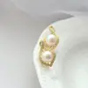 Nafoge Joyería de Plata al por Mayor Moda Temperamento Damas Pendientes de Plata de Ley 925 Incrustados con Pendientes de Perla Natural de Agua Dulce