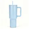 Taza de coche con asa de 40 oz transfronteriza, taza gigante aislada de acero inoxidable 304, taza de agua resistente al hielo, taza para coche
