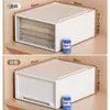 Caixa de armazenamento de plástico tipo gaveta de instalação gratuita, caixa de armazenamento de guarda-roupa doméstico, caixa de armazenamento de roupas combinadas multicamadas, atacado