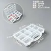 Serie Fija de Mano Caja de Plástico PP Transparente Caja para Equipo de Pesca Pastillas de Cera Componentes de Ferretería Caja de Piezas Caja de Almacenamiento para Accesorios de Joyería
