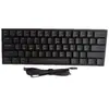 Teclado Mecánico Real Luminoso Genial Portátil Amazon Transfronterizo Bajeal K101 Cableado de 61 Teclas con Switches Azules