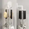 Gancho Giratorio para Cocina, Estante de Almacenamiento con Gancho sin Perforaciones, Colgador de Pared de Seis Garras para Espátulas y Cucharas, Estante de Almacenamiento para Palas