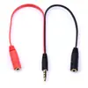 Cable Adaptador de Audio de 3.5 mm, Divisor de Auriculares Uno a Dos, Adaptador de Cable de Audio para Teléfono Móvil y Computadora, Transfronterizo