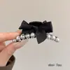 2025 Novo Laço de Cabeça Princesa de Pérola tamanho pequeno Presilha Pinça Feminina Pinça de Topo Craniano Alto Artefato Quebra-Cabelo Frontal Pinça de Cabelo