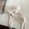 Pinza de Pelo Elegante Francesa de Color Sólido con Lazo de Satén Tridimensional para la Parte Trasera de la Cabeza Pinza Media Pinza para Cola de Caballo Pinza Superior