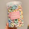 Elásticos de Cabelo Coloridos para Meninas, Suaves com o Cabelo, Elásticos de Cabelo do Tamanho de um Polegar, Argolas de Cabelo de Toalha de Bebê, Cordas de Cabelo de Alta Elasticidade
