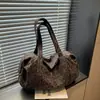 2026 Nova Bolsa Estampa de Leopardo Estilo Preguiçoso Tendência de Moda Nicho Bolsa de Mão Retrô Bolsa de Ombro Viagem Diária Feminina Sensação de Alto Padrão