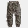 Overol Casual Retro Estilo Americano Lavado Antiguo Holgado Pierna Recta Deportivos con Cordón Rasgados Pantalones para Hombre
