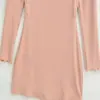 Vestido justo de manga comprida com decote quadrado, estilo europeu e americano INS, atacado de roupas femininas, novo estilo sexy de desejo puro