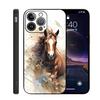 Capa para celular Apple 15Pro TPU Horse Running Apple 16 New XR adequada para iPhone13 Capa macia com pintura a tinta