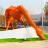 Escultura Geométrica de Animales Personalizada en Acero Inoxidable Jirafa Facetada Ballena Espejo Luminoso Escultura de Acero Inoxidable Estatuas Adornos
